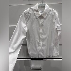 Burberry boys size 8 white button down long sleeve